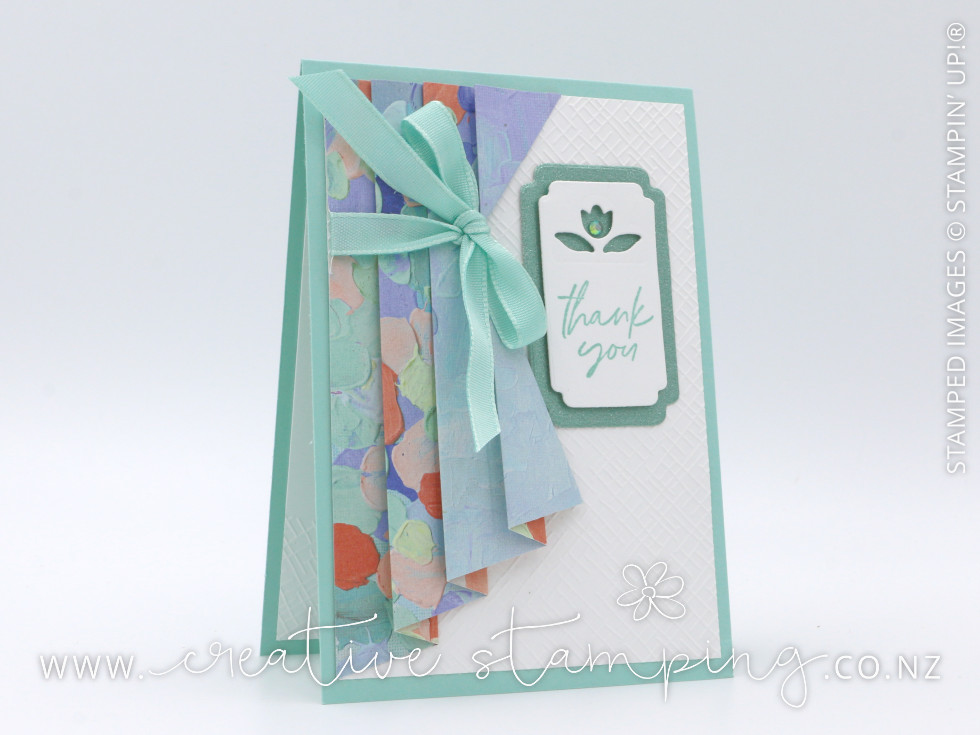 TieBack Curtain Card Kristine McNickle Independent Stampin' Up