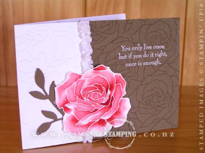 Fifth Avenue Floral Embossed Reinker Spread Card