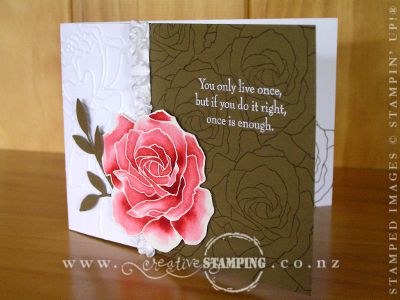 Fifth Avenue Floral Embossed Re-inker Spread Card