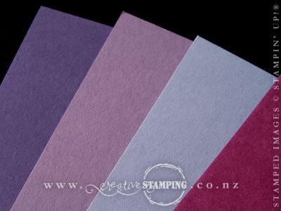 Elegant Eggplant, Perfect Plum, Wisteria Wonder, Rich Razzleberry