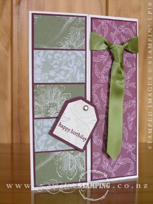 Paisley Petals Tie Gatefold Card