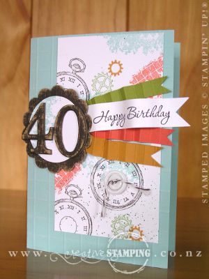 Clockworks 40th Birthday Card