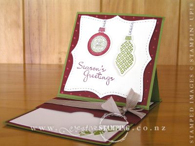 Ornament Keepsakes Sliding Easel Card