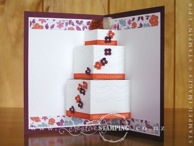 Popup Wedding Cake Card