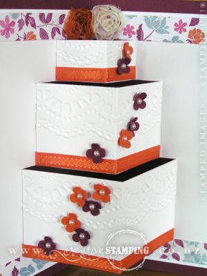 Popup Wedding Cake Card