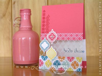 Strawberry Slush Mosaic Card - July Workshop Project
