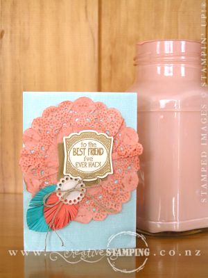 Crisp Cantaloupe Pocket Card - July Workshop Project