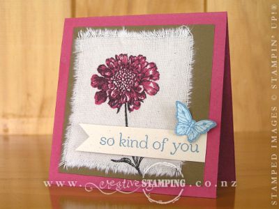Field Flowers Embossed Calico Card