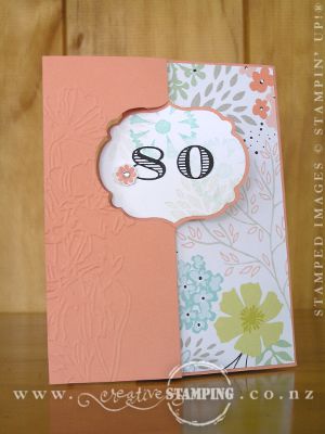 Petal Parade 80th Birthday Swing Card
