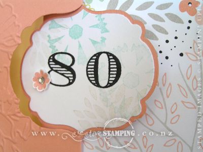 Petal Parade 80th Birthday Swing Card