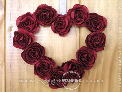 Spiral Flower Heart Wreath