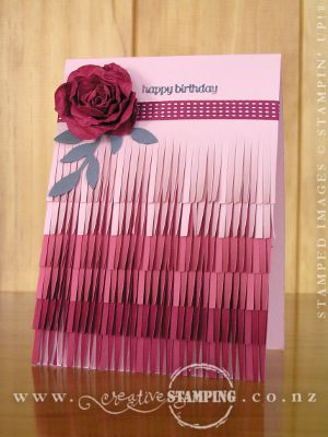 Pink Fringe Birthday Card