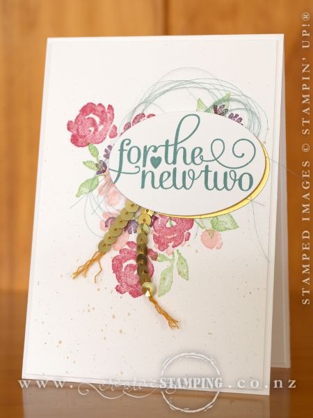 Painted Petals wedding card