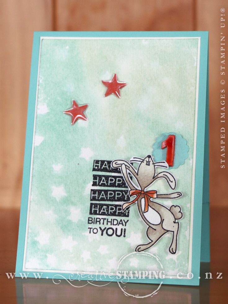 (Happy Easter) Bunny First Birthday Card