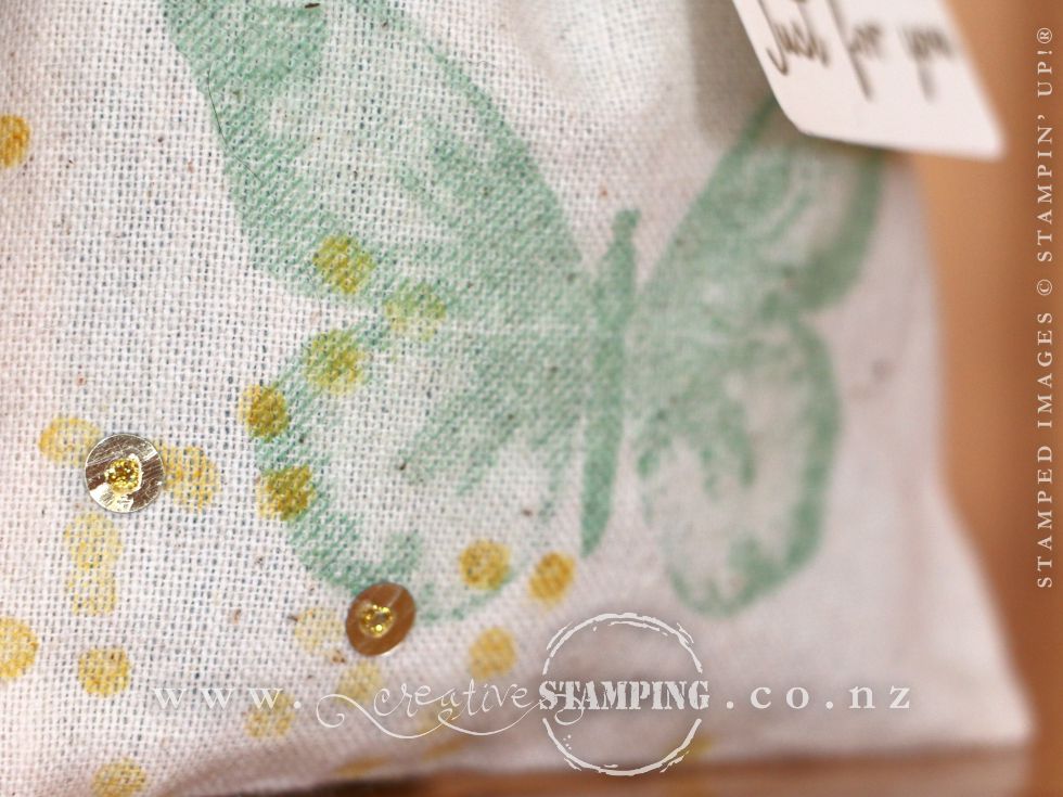 Watercolor Wings Muslin Gift Bag