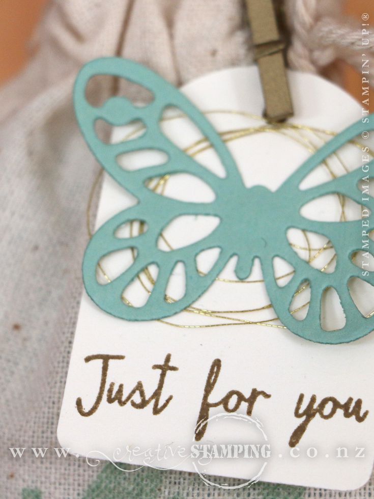 Watercolor Wings Muslin Gift Bag