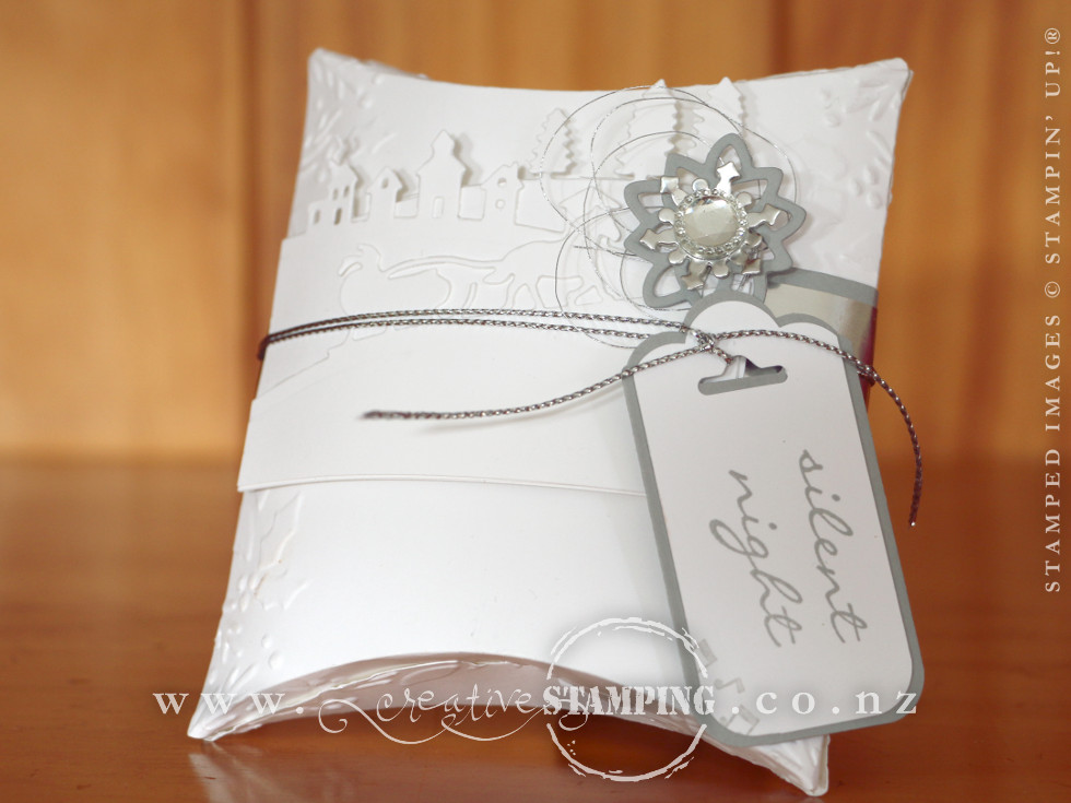 Square Pillow Box featuring the Sleigh Ride Edgelits