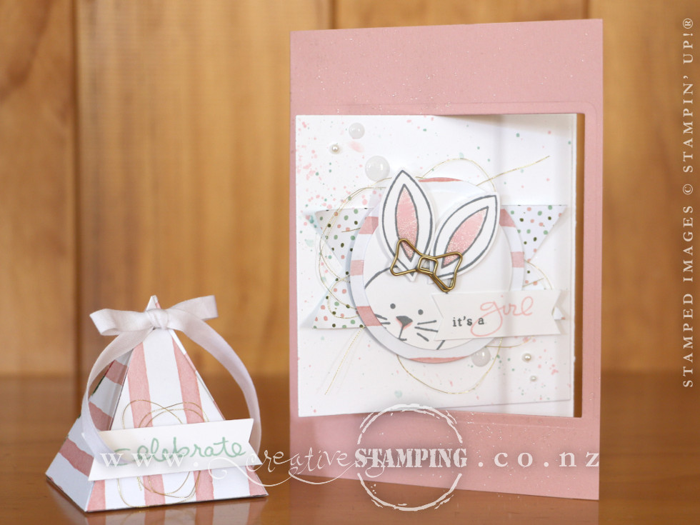 Friends & Flowers Baby Girl Swing Card