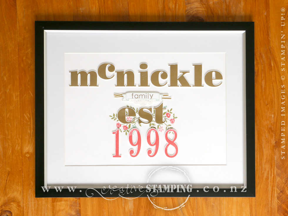 Hand Stamped Anniversary Gift