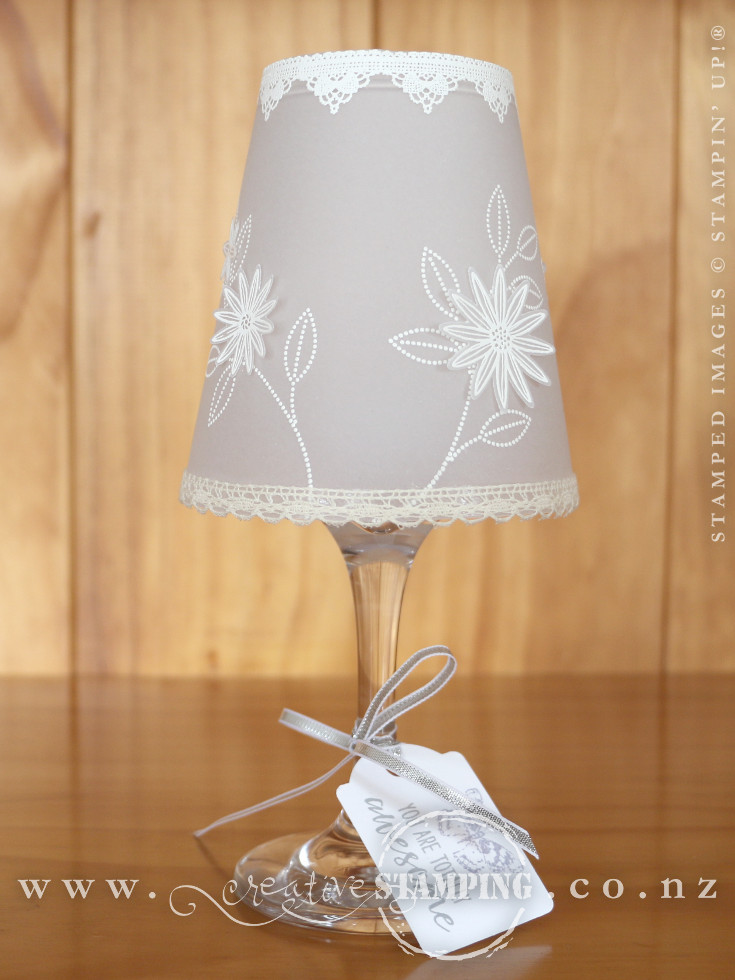 Grateful Bunch Wedding Wine Glass Lampshade