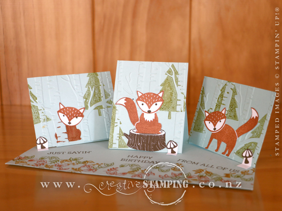 Foxy Friends Triple Easel Card