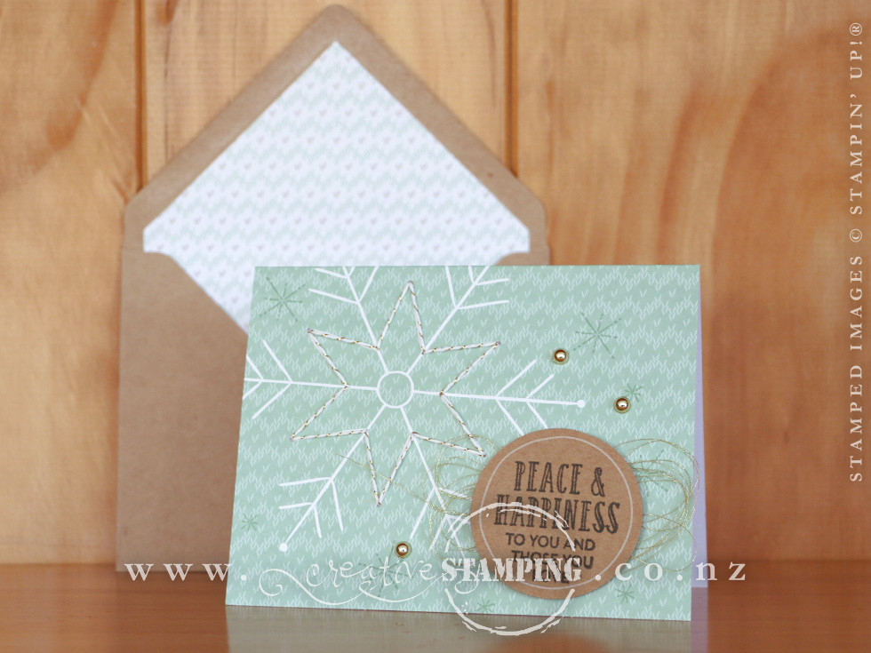 Stitched with Cheer Project Kit - Snowflake Christmas Card