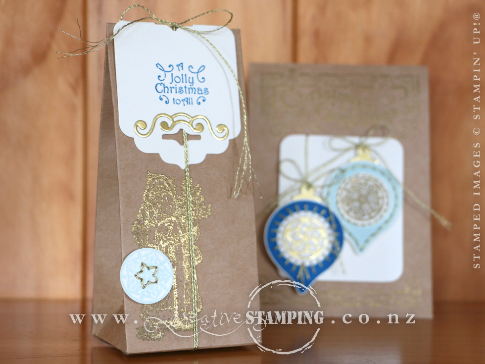 Stitched Father Christmas Gift Bag