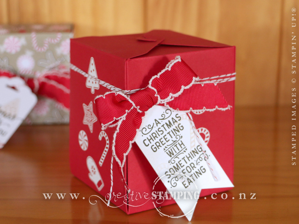 Candy Cane Christmas Gift Box