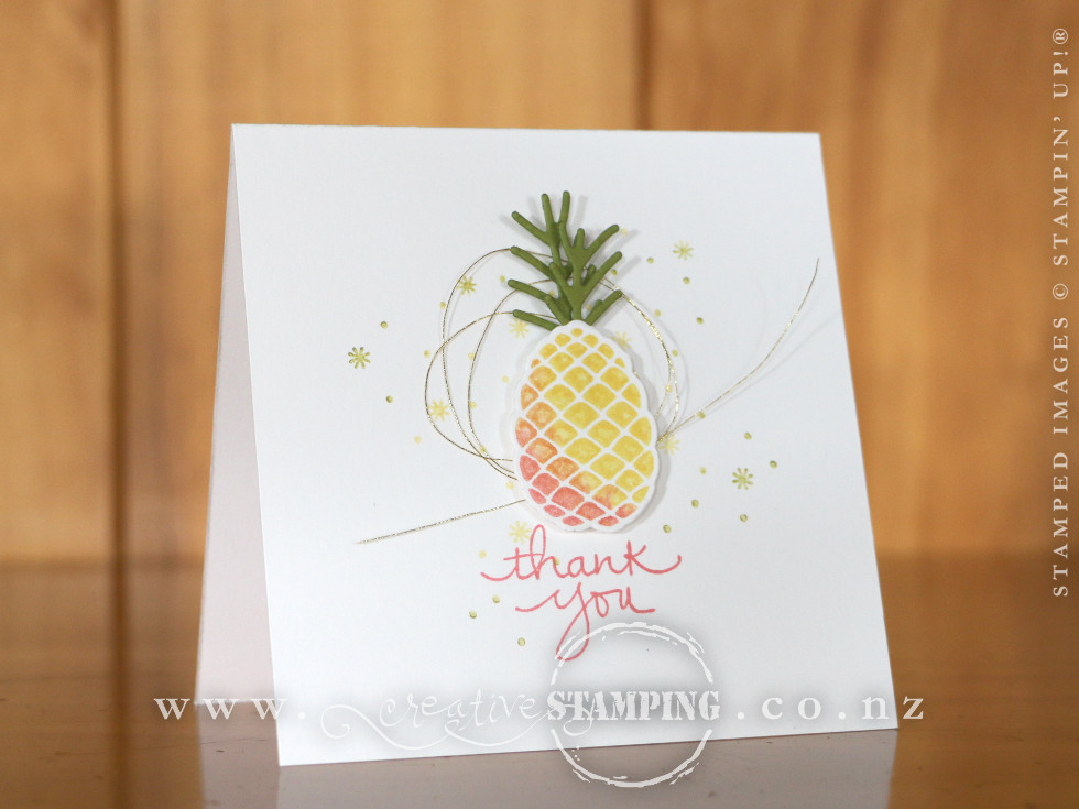Pineapple Thank You Card | Christmas Pines Stamp Set