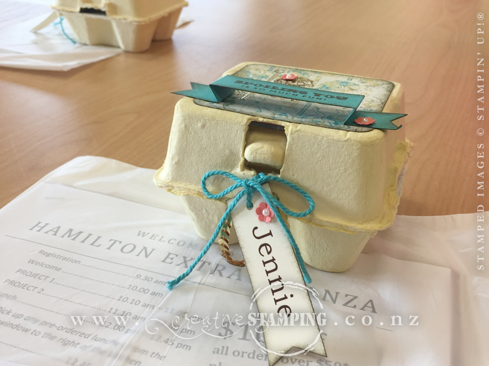 Guest Gifts - Decorated Mini Egg Cartons with Lindt Chocolates inside!
