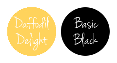 Hufflepuff House Stampin' Up! Colours | Daffodil Delight & Basic Black