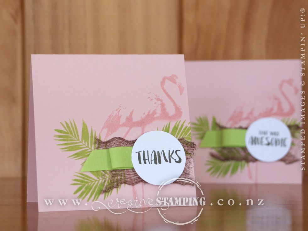 Fabulous Flamingo Thank You Note Card