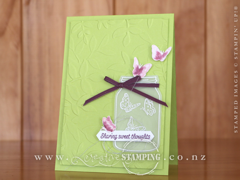 Sharing Sweet Thoughts Embossed Card