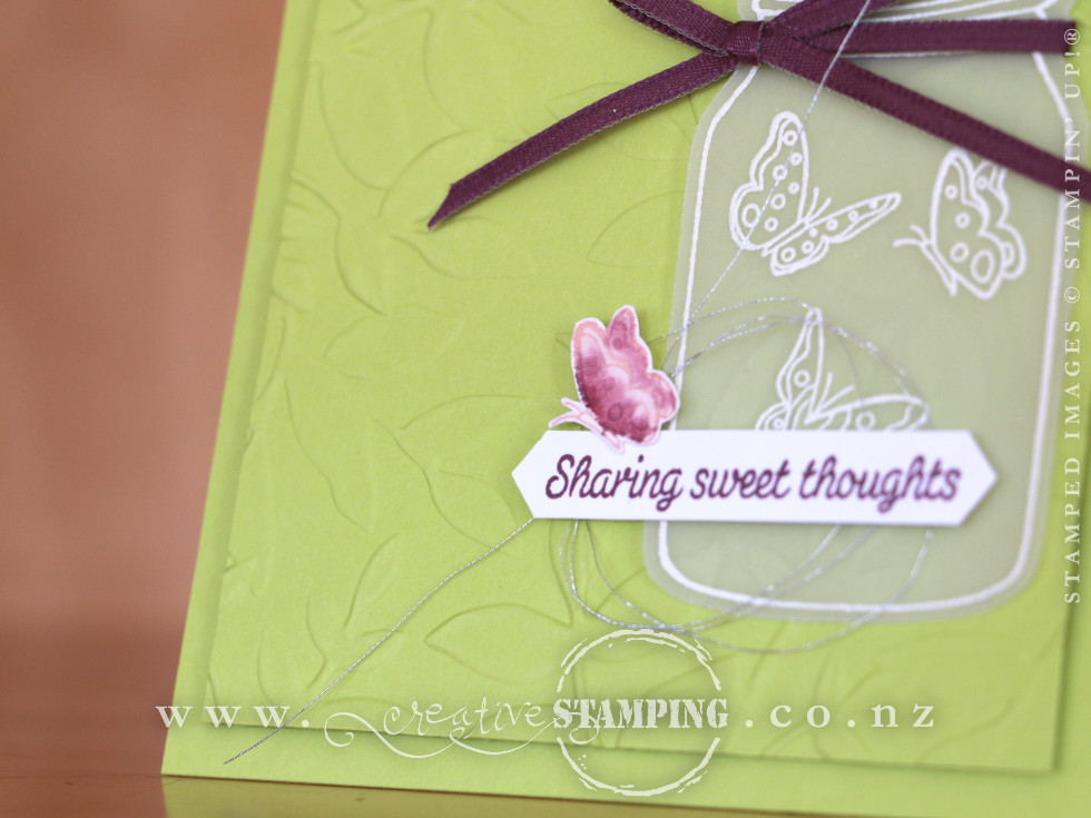 Sharing Sweet Thoughts Embossed Card