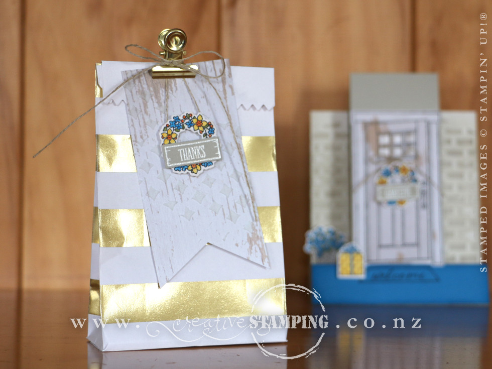 At Home With You Striped Gift Bag