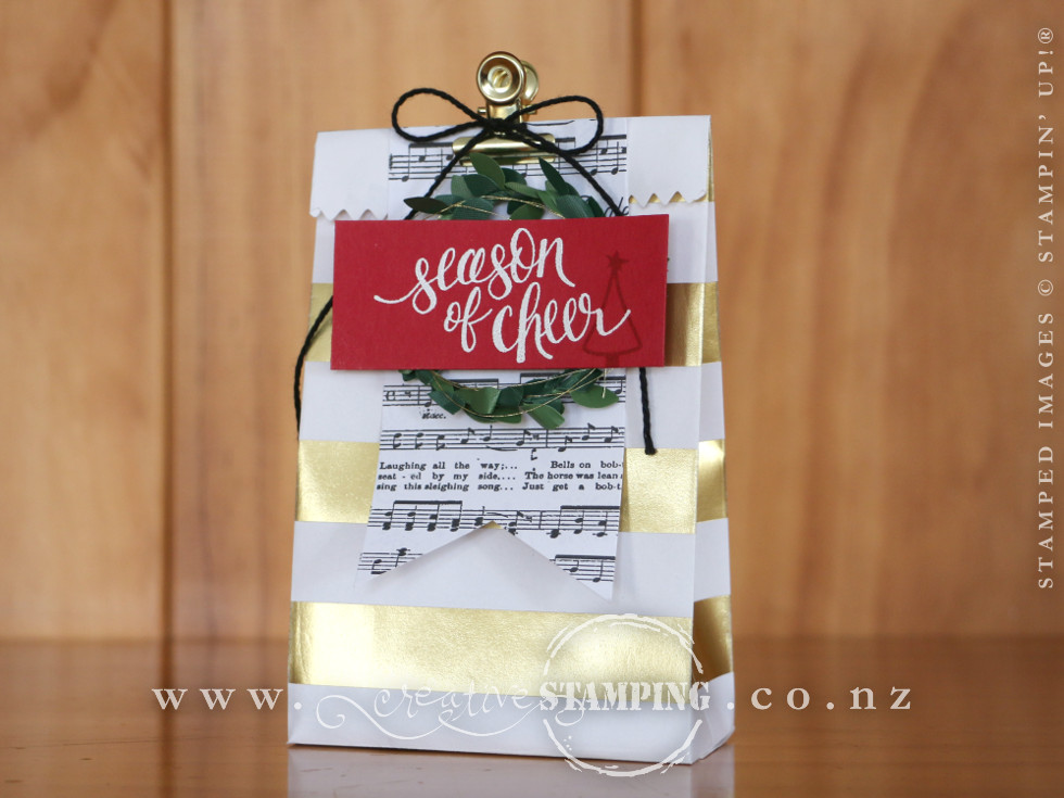 Watercolor Christmas Gift Bag