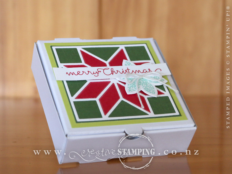Quilted Christmas Mini Pizza Box