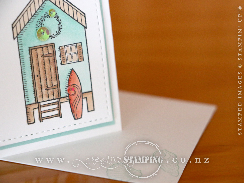 Beachy Little Christmas 3" x 3" Note Card