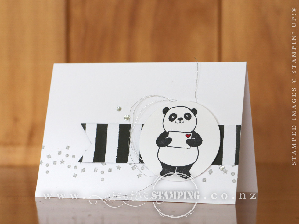 Party Pandas Valentine Note Card