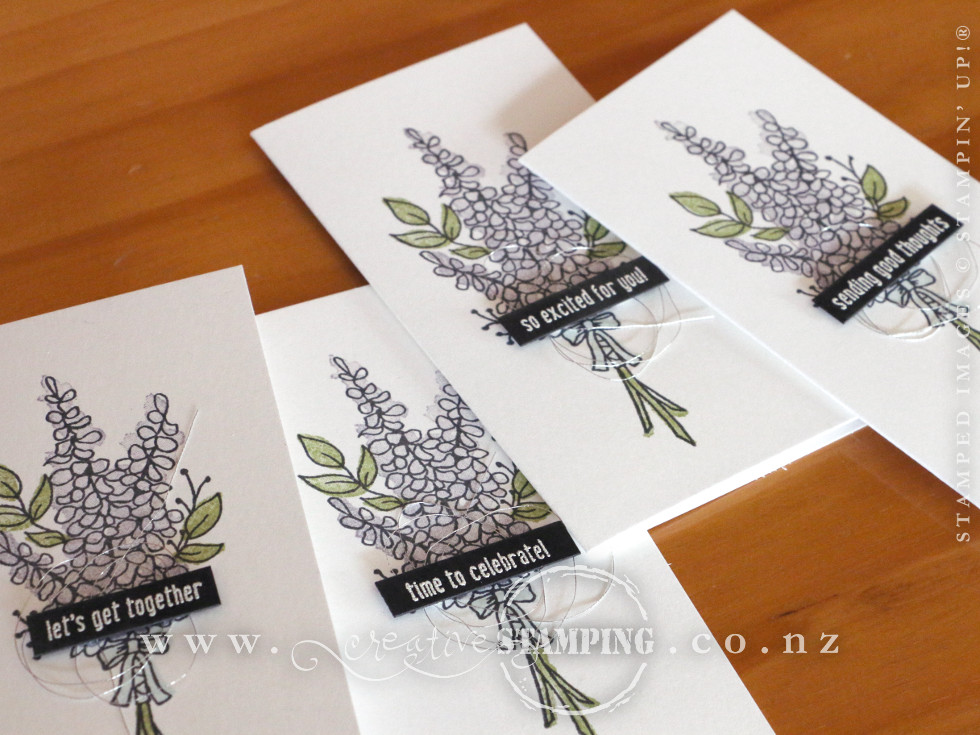 Lots of Lavender Gift Boxed Narrow Note Cards & Envelopes