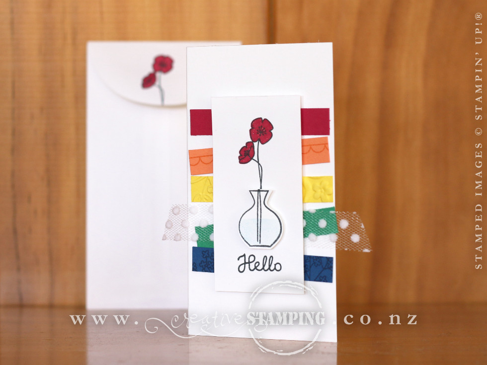 Varied Vases Hello Narrow Note Card