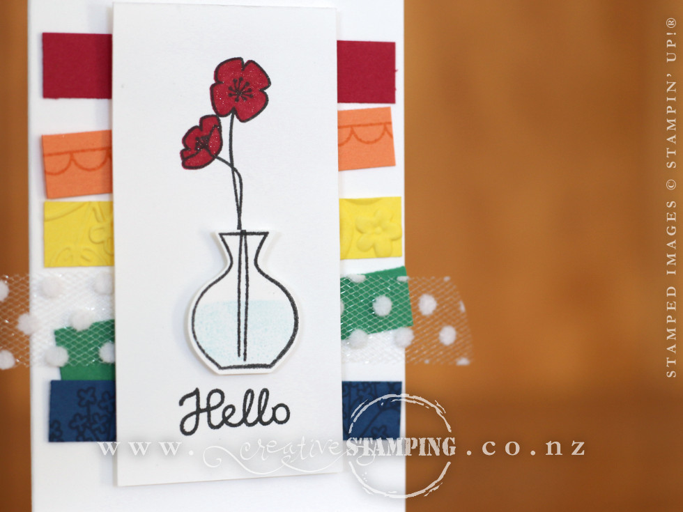 Varied Vases Hello Narrow Note Card