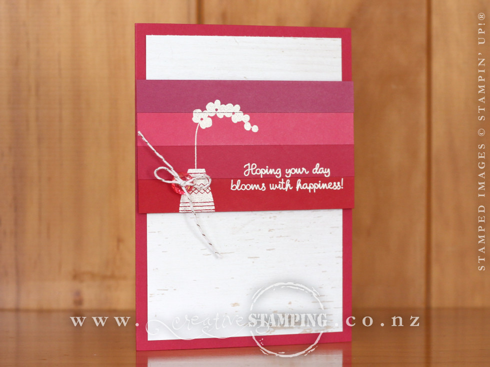 Varied Vases Blooms With Happiness Card