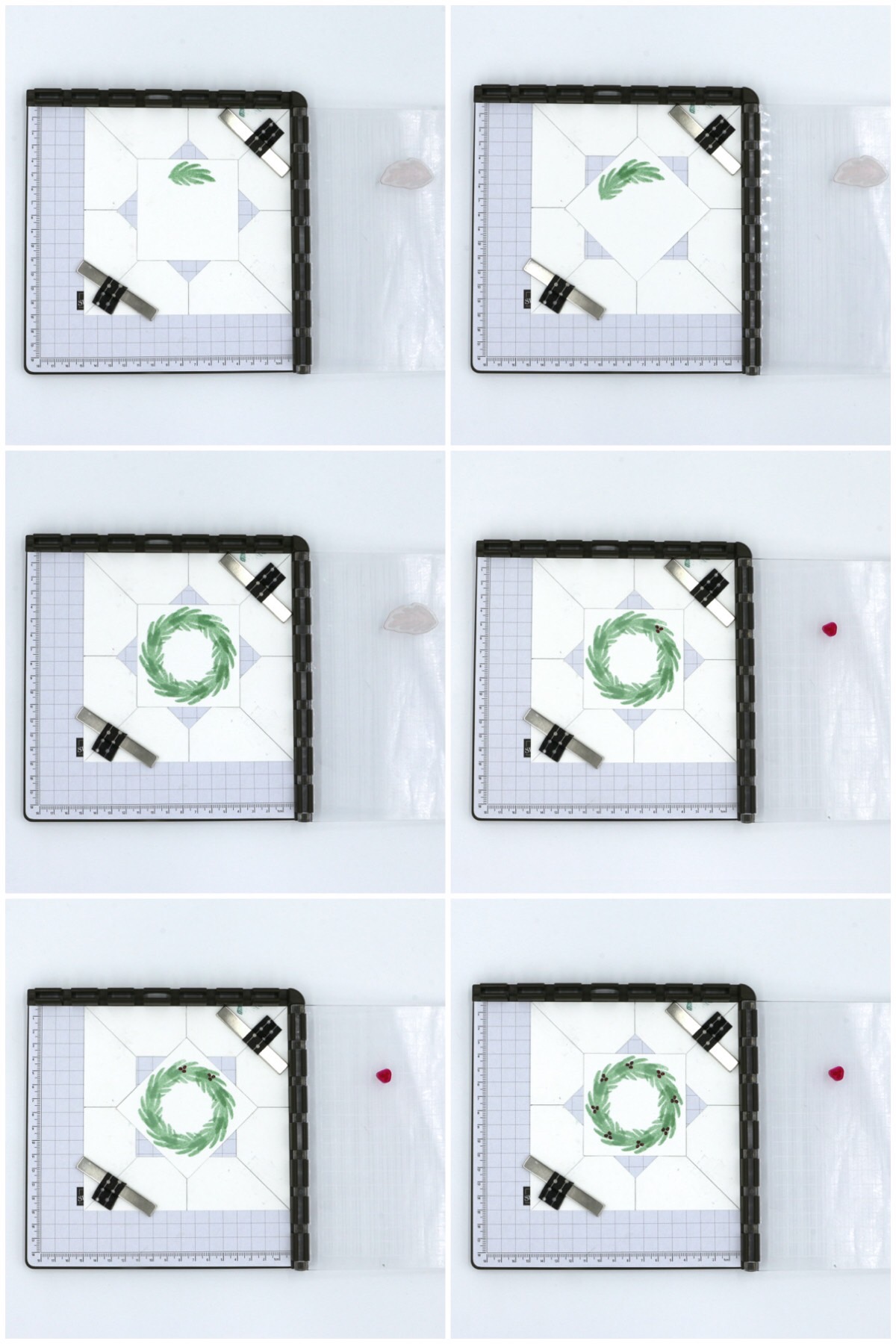 Stamping a wreath with the Stamparatus