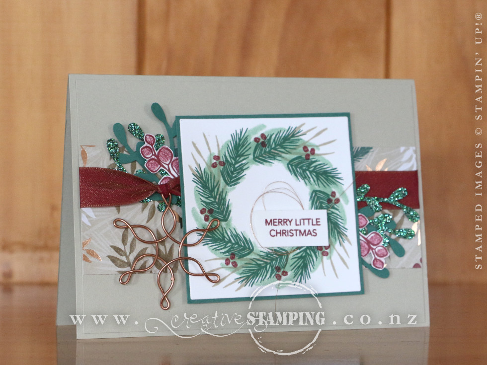 Peaceful Noel Wreath Christmas Card