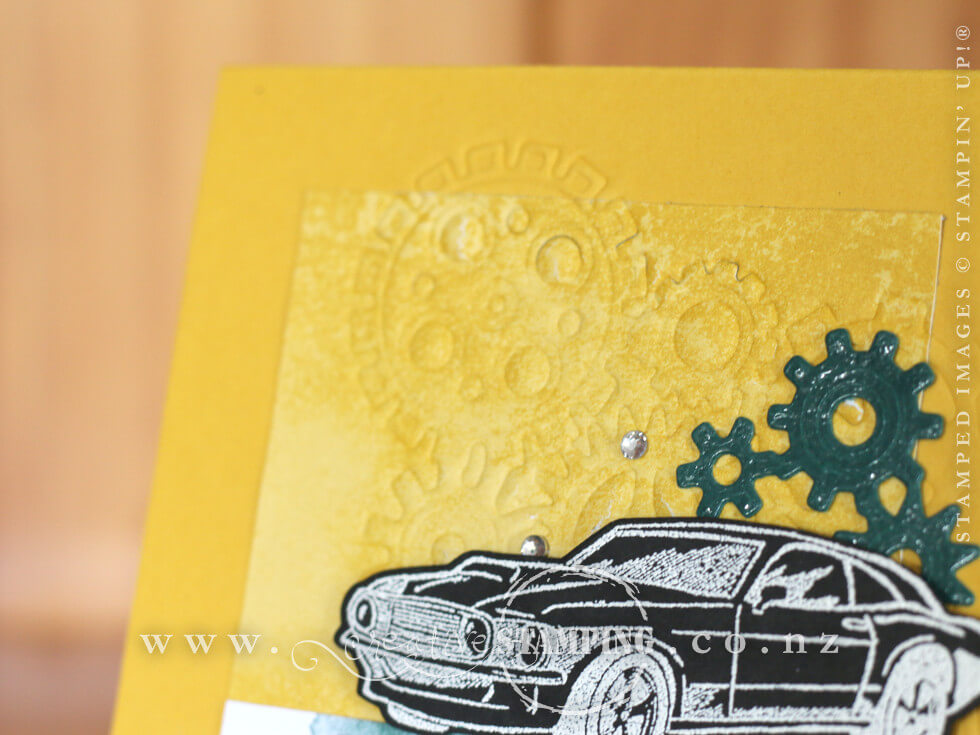 Geared Up Garage Masculine Birthday Card
