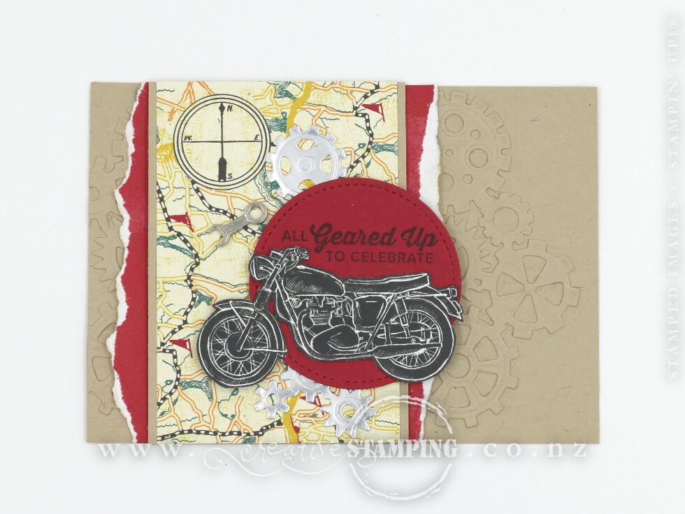 Geared Up Garage Masculine Birthday Card