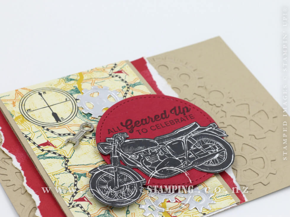 Geared Up Garage Masculine Birthday Card