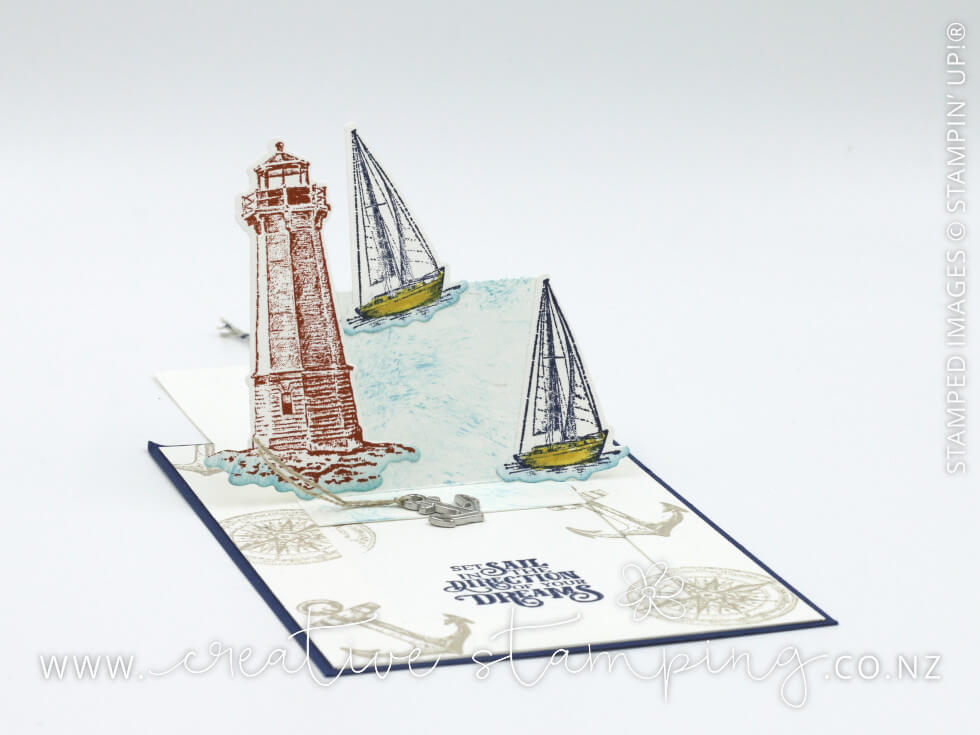 Sailing Home Pop Up Slider Card