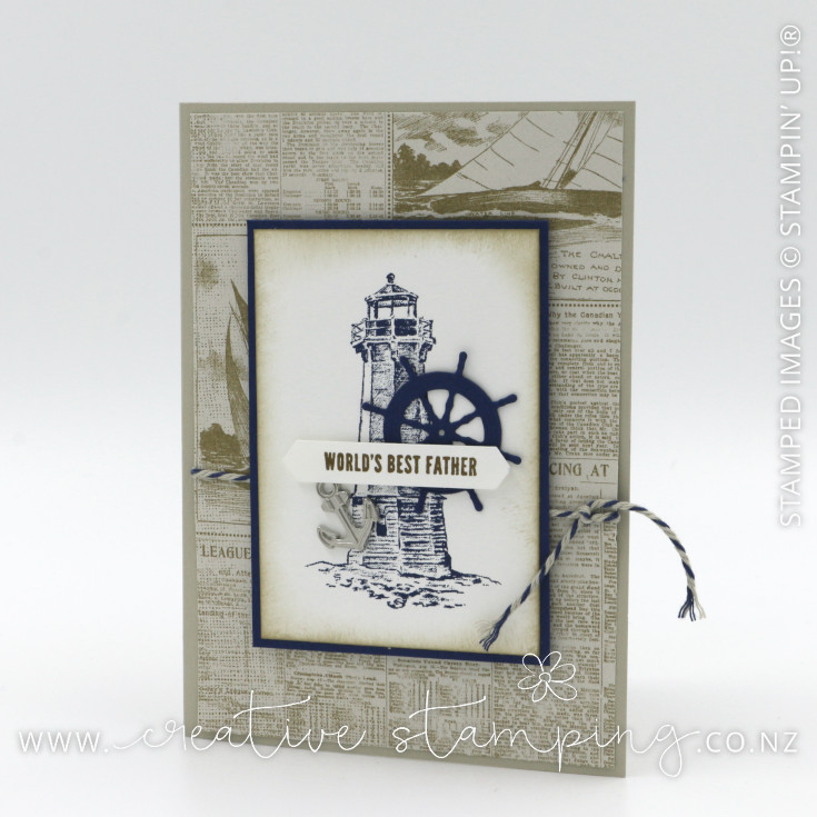 Sailing Home Masculine Father's Day Diorama Card